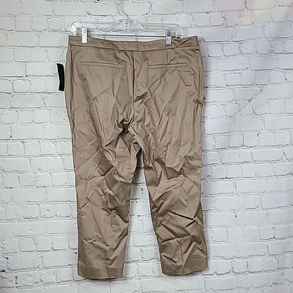 NWT Worthington Khaki Capri Pants Modern Fit Cropped Length Chino Trousers Women - Picture 6 of 7
